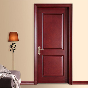 Puerta Interior Moderna de Madera Sólida Personalizada con Elegante Veta de Madera Natural y Acabado Liso - Product Image 6