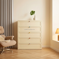 Armoire en acier antirouille à 5 tiroirs, commode de rangement en métal pour chambre à coucher, salon, organisateur de maison