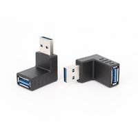 Adaptor USB 3.0 A Male ke Female Sudut Kiri Kanan 90 Derajat, Konverter Colokan Adaptor USB A Male ke Female