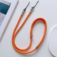 Sangle de téléphone portable réglable de couleur unie, robuste, avec cordon de cou et sangle d'épaule pour iPhone 17 avec fermoir à crochet métallique