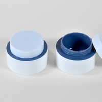 Pot de crème cosmétique vide en plastique PP à paroi unique de 30g 50g, blanc, rose, bleu, lotion pour le corps et le visage