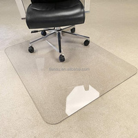 Tapis de chaise rond/carré en polycarbonate écologique, transparent/givré, 100% matière vierge