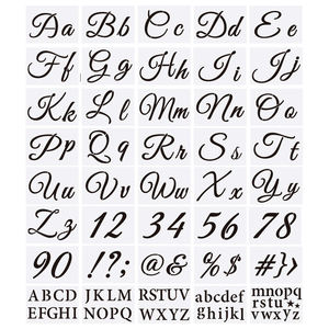 40pcs Réutilisable Lettre Alphabet Nombre Pochoirs pour Peinture <span class=keywords><strong>sur</strong></span> <span class=keywords><strong>Bois</strong></span> - Product Image 3