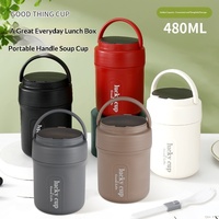 Bocal alimentaire isotherme en acier inoxydable avec cuillère, couvercle anti-fuite, récipient thermique pour soupes, repas chauds ou froids, thermos de voyage pour le bureau