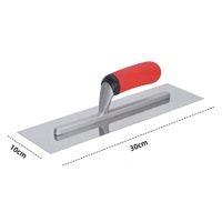 Truelle de finition plate en acier inoxydable 10x30CM35CM40CM avec poignée ergonomique antidérapante pour travaux de béton, plâtre et carrelage