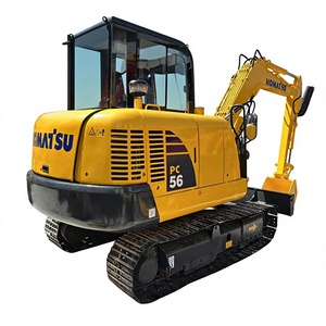 Excavatrice KOMATSU PC56, poids en ordre de marche de 5 tonnes, moteur avec godet de terrassement d'une capacité de 0,12 m³, équipement de construction d'occasion - Product Image 1