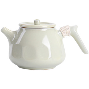 Théière en céramique Shangyan ronde avec couvercle, théière à thé Kung Fu en poterie pour le thé de l'après-midi - Product Image 5