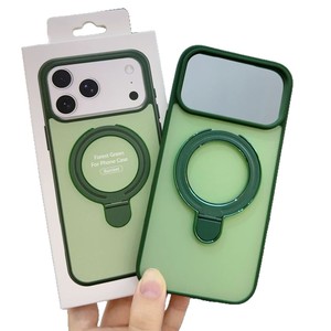 เคส iPhone แบบมีหน้าต่างขนาดใหญ่ พร้อมวงแหวนแม่เหล็ก รองรับการใช้งานกับ TPU PC ป้องกันการกระแทก สำหรับรุ่น 11 12 13 14 15 Pro Max Plus - Product Image 1