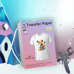 A4 Heat <b>Transfer</b> <b>Paper</b> Inkjet <b>Transfer</b> Sheet Custom Logo High Temperature Iron on <b>Fabric</b> <b>for</b> Clothing - Product Image 2