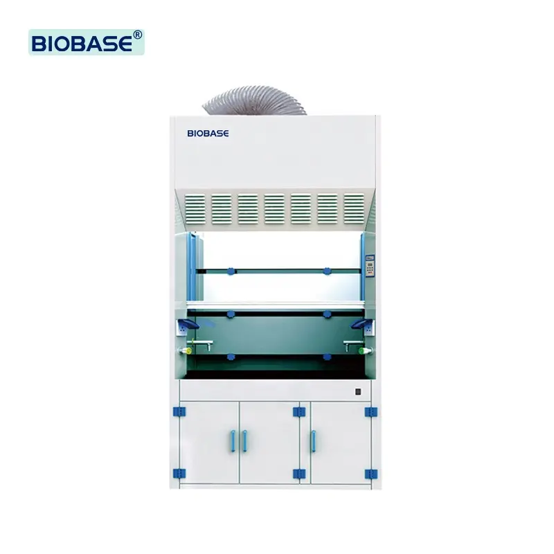 Cappa aspirante canalizzata BIOBASE FH(P) FH1800(P) per sistema di controllo a microprocessore da laboratorio, display a LED PP bianco, resistente agli acidi, alka