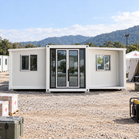 Logement d'urgence à déploiement rapide, installation rapide, maison conteneur modulaire préfabriquée extensible, étanche et durable de 20 pieds