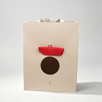 Sac de transport portable en feutre pour chat, respirant, avec veilleuse, fermeture à cordon, rideau enroulable, poignée, nid douillet pour chaton