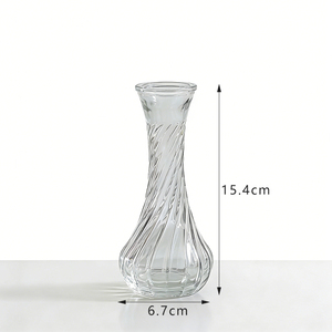 <span class=keywords><strong>Vase</strong></span> en <span class=keywords><strong>verre</strong></span> côtelé dégradé style nordique pour arrangement de pampas, décoration intérieure, centre de table de mariage, vente en gros - Product Image 4