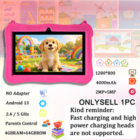 Tablette pour enfants YPORANGE 7 pouces, Android 13, MTK 4 Go, 64 Go, Wi-Fi, 4000 mAh, contrôle parental, écran HD, OEM/ODM, nouvelle