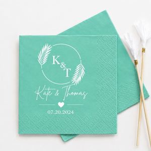 Serviettes de cocktail carrées de luxe personnalisées faites à la main pour mariage avec logo gaufré en feuille d'or, écologiques - Product Image 4