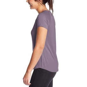 Personnalisé Nouveau Design Votre Propre Vêtements d'Entraînement pour Femmes Polyester Couleur Unie Slim Fit T-shirt à Manches Courtes avec le Meilleur Prix de BD - Product Image 2