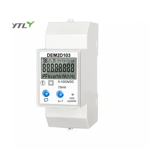 Compteur DC YTL série DEM2D Din-Rail monophasé 2 fils entreprises de comptage d'énergie DC kWh Meter