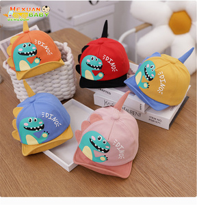 Spring Autumn Kids Baseball <strong>Hat</strong> Boys Girls Cartoon 3D <strong>Dinosaur</strong> Sun <strong>Hats</strong> - Product Image 1