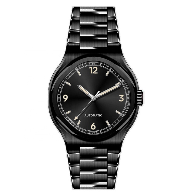 Support Customize logo Fashionable Simple Waterproof Sapphire Glass Men's 316L Stainless Steel Fully Automatic Mechanical Watch
