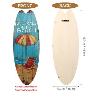 Planche de surf personnalisée <span class=keywords><strong>d</strong></span>écoration pour bureau <span class=keywords><strong>chambre</strong></span> salon maison Art cadeaux pour les amoureux idées pour les amis Art mural panneau suspendu en bois - Product Image 2
