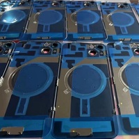 Carcasa Trasera + Marco de Placa Metálica con Cristal Magnético y Tapa de Batería para iPhone 14 15 16 17 Pro Max 14Plus 15Plus 16Plus 17Air