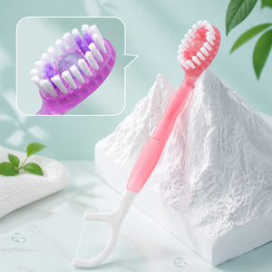 Three One Dental Kit Soft Disposable Pre-Pasted Built-In Paste Travel Size Home Use Small Pocket Outdoor Backpacking <strong>Toothbrush</strong> - Product Image 2