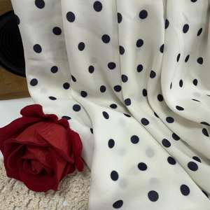 Ropa para seda azul poliéster tela personalizada manera coreana gasa Digital impreso liso Floral impreso azul gasa tela de seda - Product Image 3