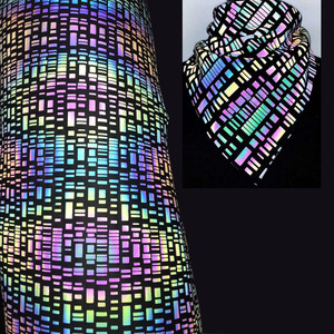 Thiết kế tùy chỉnh mô hình Polyester Spandex Yoga đàn hồi quần áo dệt cầu vồng óng ánh phản xạ vải cho thời trang may mặc - Product Image 2