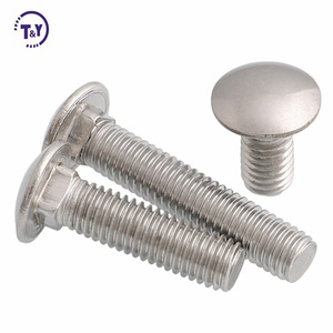 Polished Stainless Steel 304 316 Decorative coach Insert Screws Fine Thread Long Neck <strong>Carriage</strong> <strong>Bolts</strong> - Product Image 2