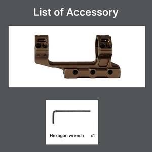 Support de lunette cantilever BANGBANG, support de lunette pour tube de 30 mm, hauteur centrale de 1,4 po, espacement de 2,8 po pour les sports de plein air (marron) - Product Image 5
