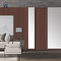 Porte intérieure plate écologique, résistante à l'humidité, durable, en bois non peint, personnalisable pour les projets résidentiels et commerciaux