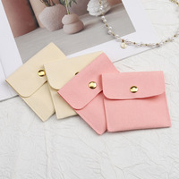 Personalisierbare Logo-Organizer-Tasche für Kleinteile, Rosa Mikrofaser-Wildleder Aufbewahrungsbeutel mit Druckknopf für Reisen und Alltag