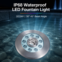 Lumière de piscine subaquatique en acier inoxydable 316, étanche IP68, DC 24V 9W 18W 27W RGB avec télécommande
