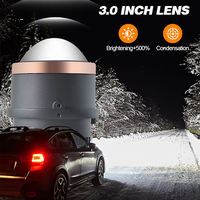 Nouveau phare antibrouillard LED 12V Hilmo pour voiture, système d'éclairage automobile, phare tricolore H11 avec lentille de projecteur intégrée 45W 15000LM universel