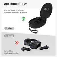 Étui de transport universel antichoc pour casque VR, sac de rangement de voyage pour Steam Deck Frame/Meta Quest/lunettes et manettes VR