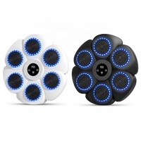 Machine de boxe musicale intelligente, 6 cibles, écran LED mural, 9 modes d'entraînement rythmique RGB avec gants