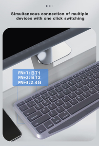 คีย์บอร์ด OEM มัลติฟังก์ชั่นแบบบาง Teclado Tastatur Clavier Tastiera คีย์บอร์ดไร้สายแบบ Dual Mode 2.4G พร้อมทัชแพดที่แม่นยำ - Product Image 2