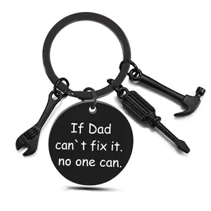 Xinxing Metal Keychain Manufacturer Dad Keychain Key Rings If Dad Can't Fix It No 1 Can Repair Tools Charms From Son Daughter