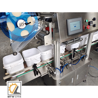 Machine de scellage thermique rotative automatique MTW pour seaux et boîtes de lingettes humides en aluminium