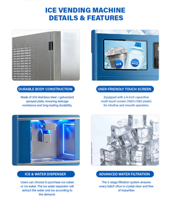 Distributore Automatico di Ghiaccio in Sacchetti 100kg/24h Self-service Macchina Automatica per Cubetti di Ghiaccio Puro in Vendita - Product Image 3
