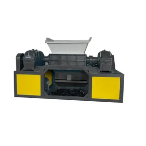 Triturador de eixo duplo resistente,/plástico/madeira/vidro, máquina trituradora de eixo único