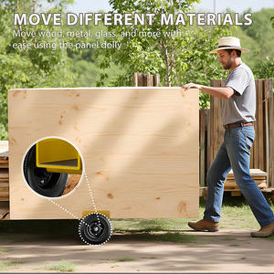 Jh-mech Panel <span class=keywords><strong>Dolly</strong></span> 11.8 "L X 7.9" W X 8.7 "H, kapasitas beban 700 Lbs kereta Drywall dengan 8" roda baja pintu - Product Image 3