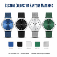 Montre habillée minimaliste pour homme, cadran bleu brossé, bracelet en maille d'acier inoxydable, boîtier ultra fin, montre-bracelet décontractée et professionnelle pour le bureau