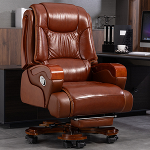 <span class=keywords><strong>Sedia</strong></span> Direzionale Regolabile in Altezza, Moderna <span class=keywords><strong>Sedia</strong></span> da Ufficio in Pelle, Comoda Poltrona Reclinabile in Pelle per Dirigenti - Product Image 3