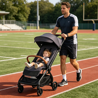 Poussette de voyage pliable automatique de luxe pour bébés et tout-petits, format cabine, avec fonction inclinable, chariot de transport pour nouveau-nés