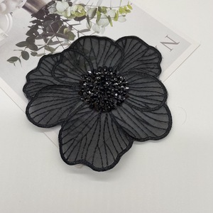 Kain Organza dapat disesuaikan applique bunga Tulle penjualan baru menjahit gaun pernikahan dekorasi manik-manik <span class=keywords><strong>Patch</strong></span> pengantin - Product Image 2