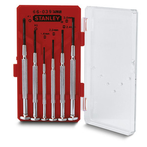 Jeu de tournevis électroniques Stanley 6 pièces 1,4 mm 2,0 mm 2,4 mm 3,0 mm Outils de précision pour la réparation électronique - Product Image 1