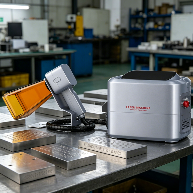 Handheld Laser Engraving Machine Portable Fiber Laser Marking for Tools Hardware and Metal Parts