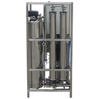 Machine de filtre à eau alcaline en acier inoxydable, usine industrielle 500LPH traitement d'osmose inverse, purificateur d'eau de dessalement