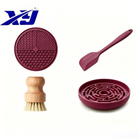 Kit de gamelle anti-glouton et de tapis à lécher pour animaux de compagnie, soulagement du stress et de l'ennui